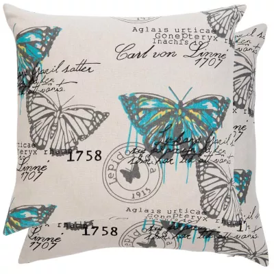 Clayre & Eef Kissenhülle Schmetterlinge 45x45