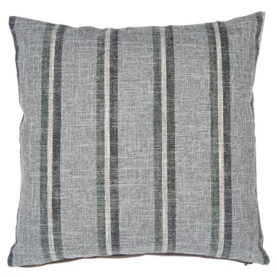 Clayre & Eef Kissenhülle grau gestreift 45x45