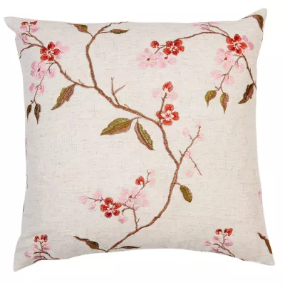 Clayre & Eef Kissenhülle  "Kirschblüten" rosa 45x45