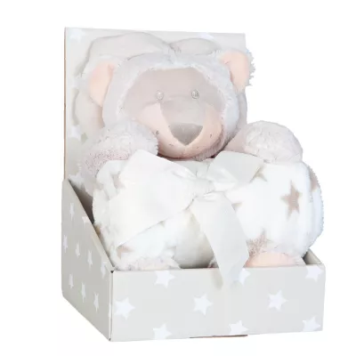 Fleecedecke ca. 75 x 100 cm Löwe ca. 25 cm