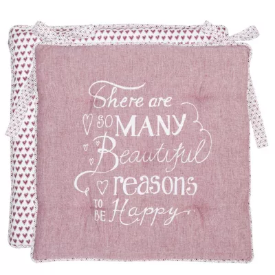 Clayre & Eef Stuhlkissen mit Inlett 40x40 cm
