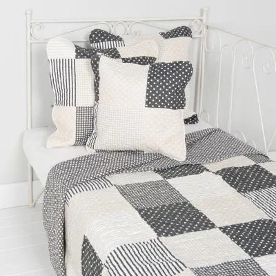 Clayre & Eef Tagesdecke grau ca. 230 x 260 cm
