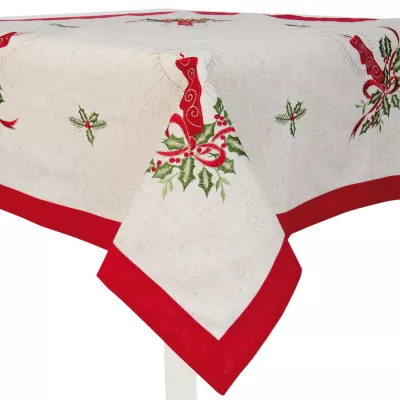 Clayre & Eef Tischdecke Kerze rot ca. 85 x 85 cm