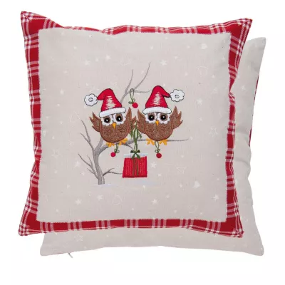 Clayre & Eef Kissenhülle Euelen Weihnachten 40x40