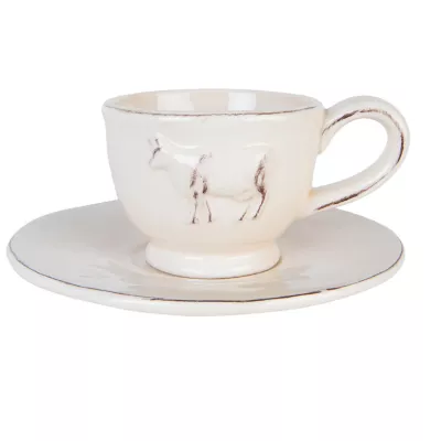 Clayre & Eef Kaffeetasse mit» Ø 15x7 cm / 0,2 L
