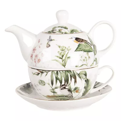 Clayre & Eef Tea for one set 16x15x14 cm / 460 ml