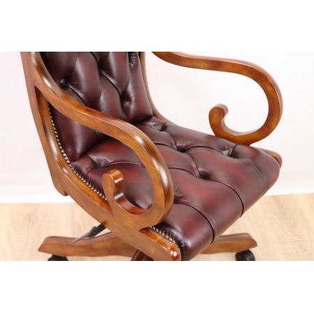"Regency Carver Swivel" Chesterfield Drehstuhl