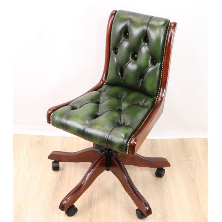 "Regency Split Back Diner" Chesterfield Drehstuhl Bürosessel