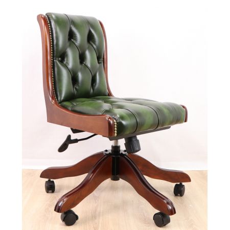 "Regency Split Back Diner" Chesterfield Drehstuhl Bürosessel