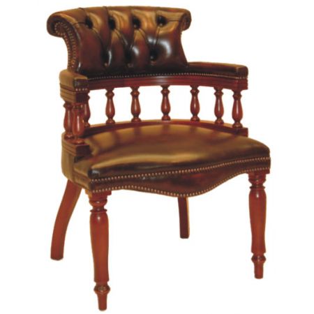 "Bosuns Chair" Chesterfield Bürostuhl Ledersessel