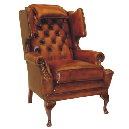 Chesterfield Ohrensessel "Patrick Wing Chair with Bolster"