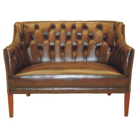 Original englisches Chesterfield Sofa "Club" 2-Sitzer