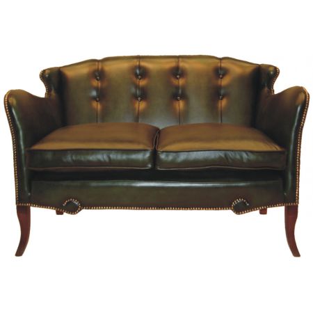 Original englisches Chesterfield Sofa "Margareta" 2-Sitzer