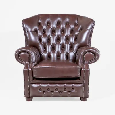 Chesterfield Ohrensessel „Kelso“ – Special Birch Antique Brown aus England