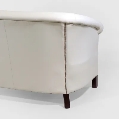 Chesterfield Ledersofa, Orignal englischer Baron Plain 3 Sitzer