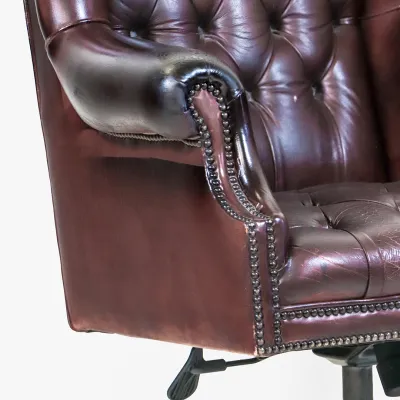 Vintage Chesterfield Bürostuhl