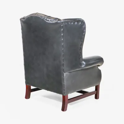 Chesterfield Sessel „York“ – Ohrensessel in Birch Antique Black, sofort lieferbar