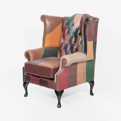 Bunter Ohrensessel "Scroll Wing Chair"