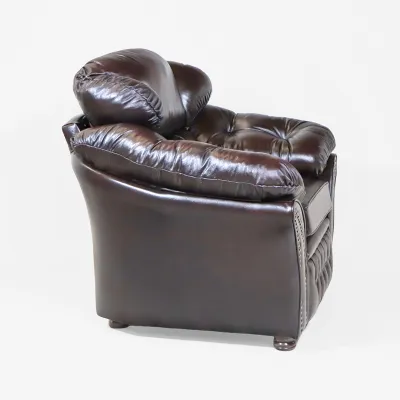 Brauner Chesterfield Ledersessel