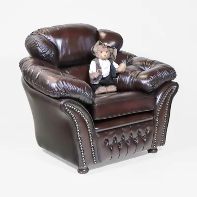 Brauner Chesterfield Ledersessel