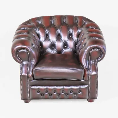 Chesterfield Sessel „Livingston“ in Birch Antique Rust