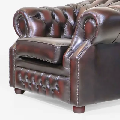 Englischer Chesterfield Ledersessel