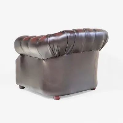 Englischer Chesterfield Ledersessel