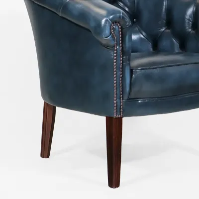 Chesterfield Sessel Blau