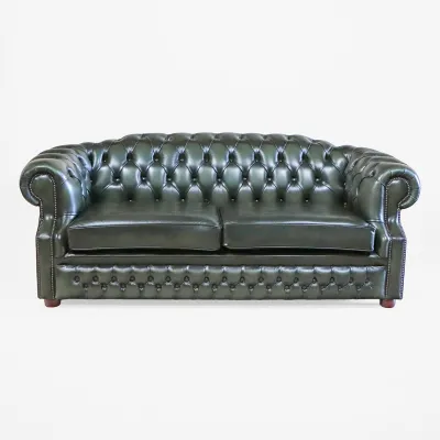 Chesterfield 3 Sitzer Sofa „Brighton“ in Birch Antique Green aus England