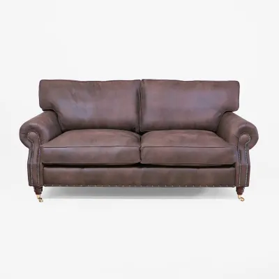 Chesterfield Ledersofa 3 Sitzer "Whitehaven" Leder braun England Concerto Bark