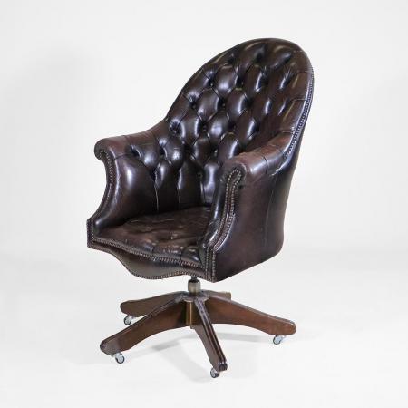 Vintage Chesterfield Schreibtischstuhl
