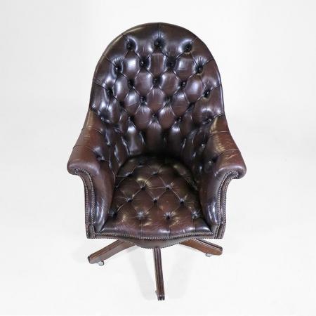 Vintage Chesterfield Schreibtischstuhl