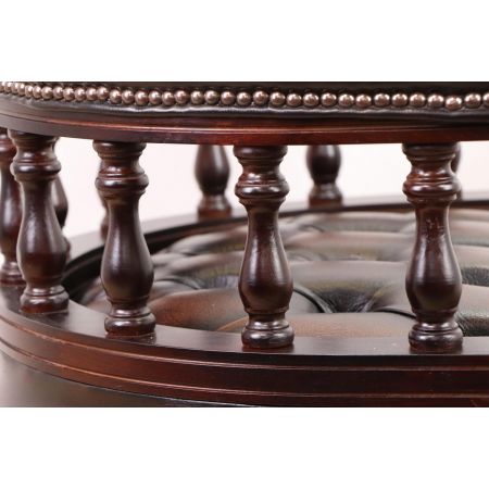 Chesterfield Bürostuhl "Captain's Open Armchair", braunes Leder