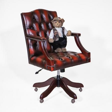 Chesterfield Drehstuhl in Birch Antique Rust