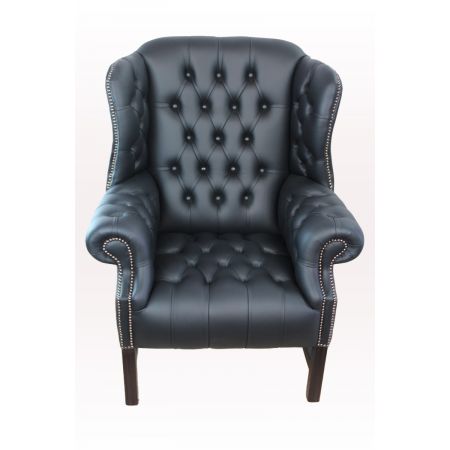 Chesterfield Ohrensessel "Hawkins Wing Chair" in Birch Black - sofort lieferbar