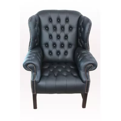 Chesterfield Ohrensessel "Hawkins Wing Chair" in Birch Black - sofort lieferbar