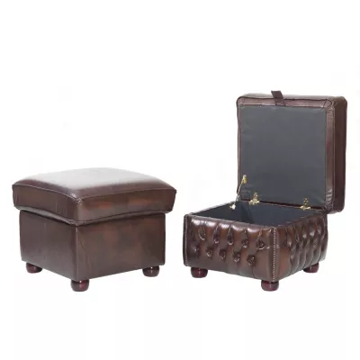 "Cubes" Chesterfield Beistellhocker