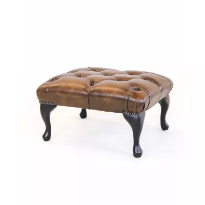 Chesterfield "Queen Anne" Hocker in Birch Antique Gold