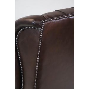 Chesterfield Drehstuhl Roll Arm in Birch Antique Brown - Sofort Lieferbar