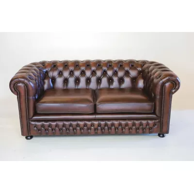 "London Classic" Chesterfield Sofa 2,5-Sitzer in Birch Antik Brown - Sofort lieferbar