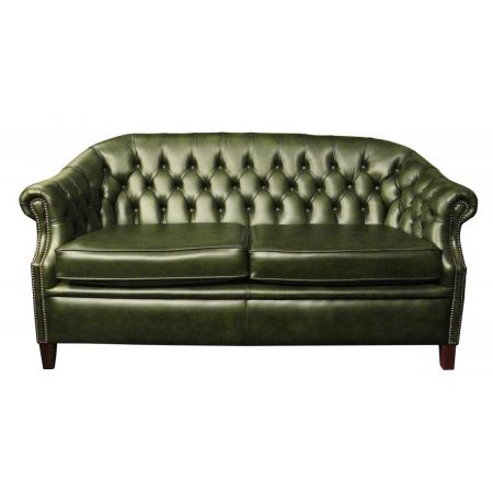 Chesterfield Clubsofa "Lord" Dreisitzer in Birch Antique Green