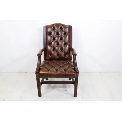 Chesterfield Stuhl "Gainsborough IC", in Mahagoni, Antique Tan