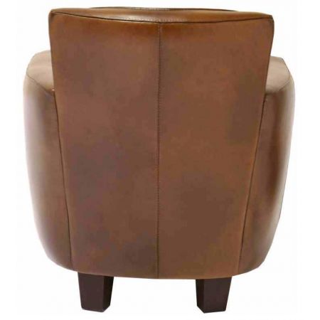 Clubsessel Sport Vintage Leder braun Armpolster