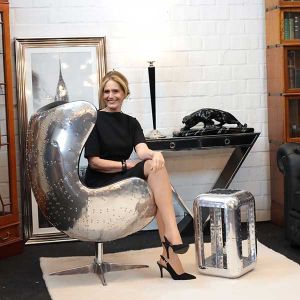 Nostalgischer französischer Ledersessel Drehsessel Echtleder "Aero Vintage"