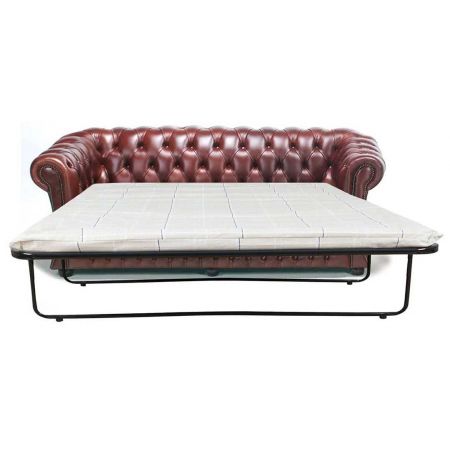 Tolles Chesterfield Sofa "Crieff" Englisches Ledersofa Schlaffsofa 3-Sitzer (Matratze: 115cm)