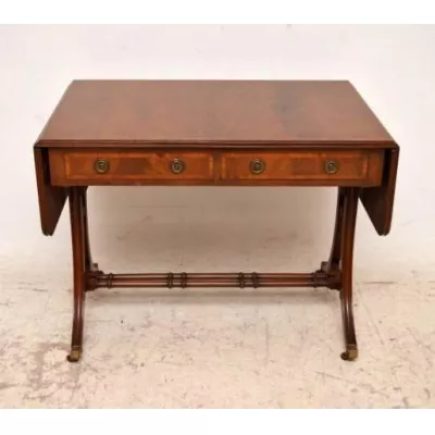 Edwardian Sofa Tisch mit Intarsien