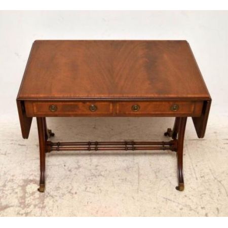 Edwardian Sofa Tisch mit Intarsien