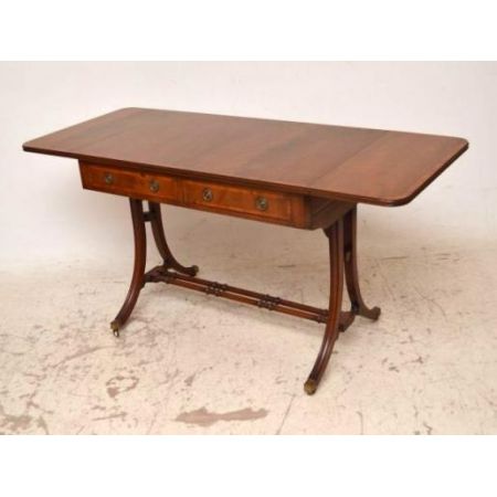 Edwardian Sofa Tisch mit Intarsien