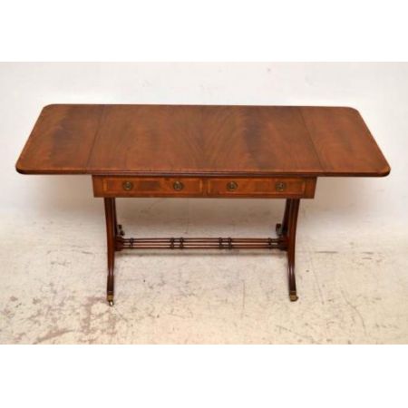 Edwardian Sofa Tisch mit Intarsien