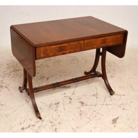 Edwardian Sofa Tisch mit Intarsien